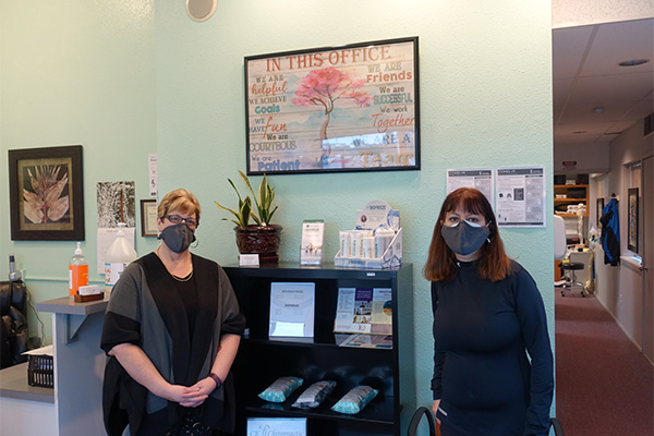 The front desk and waiting area at CK Chiropractic Office